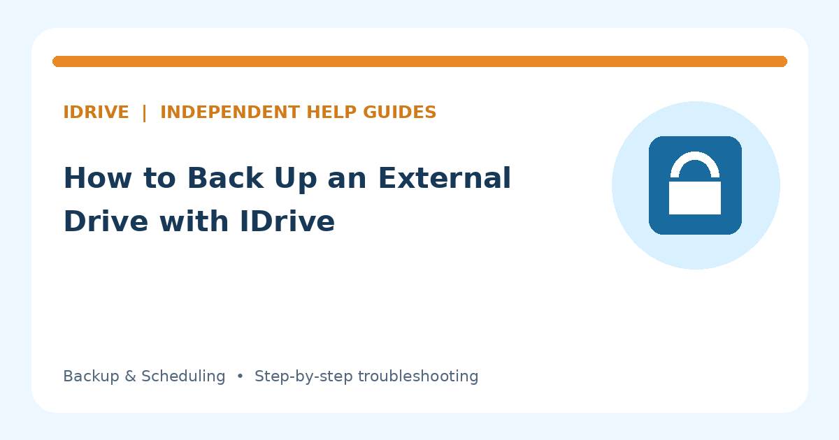 Illustration for How to Back Up an External Drive with IDrive