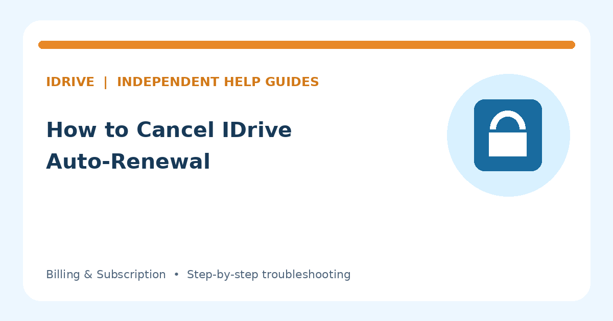 Illustration for How to Cancel IDrive Auto-Renewal