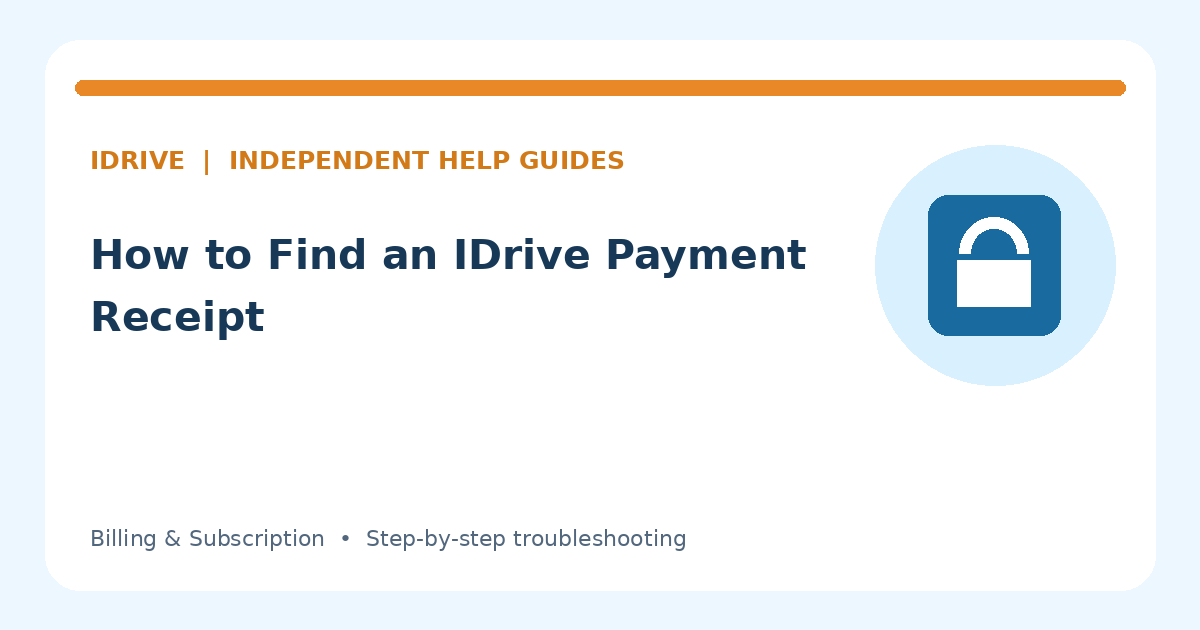 Illustration for How to Find an IDrive Payment Receipt
