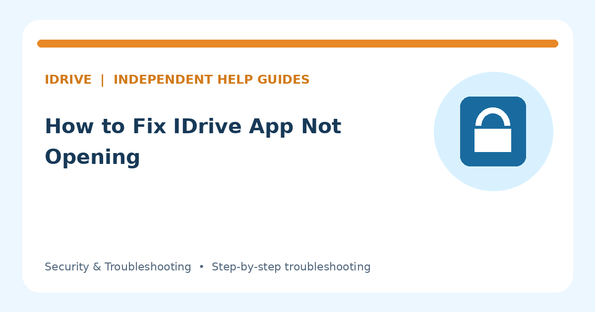 Illustration for How to Fix IDrive App Not Opening
