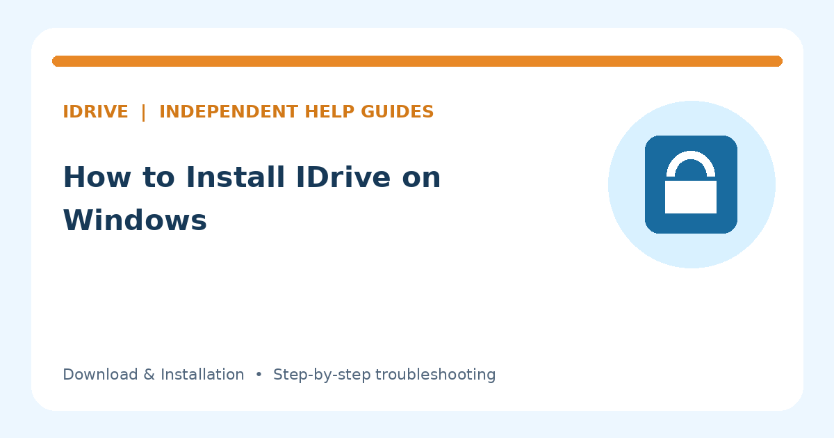Illustration for How to Install IDrive on Windows