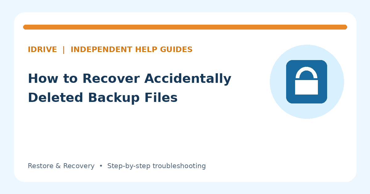 Illustration for How to Recover Accidentally Deleted Backup Files