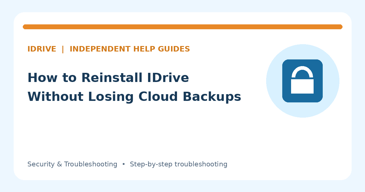 Illustration for How to Reinstall IDrive Without Losing Cloud Backups