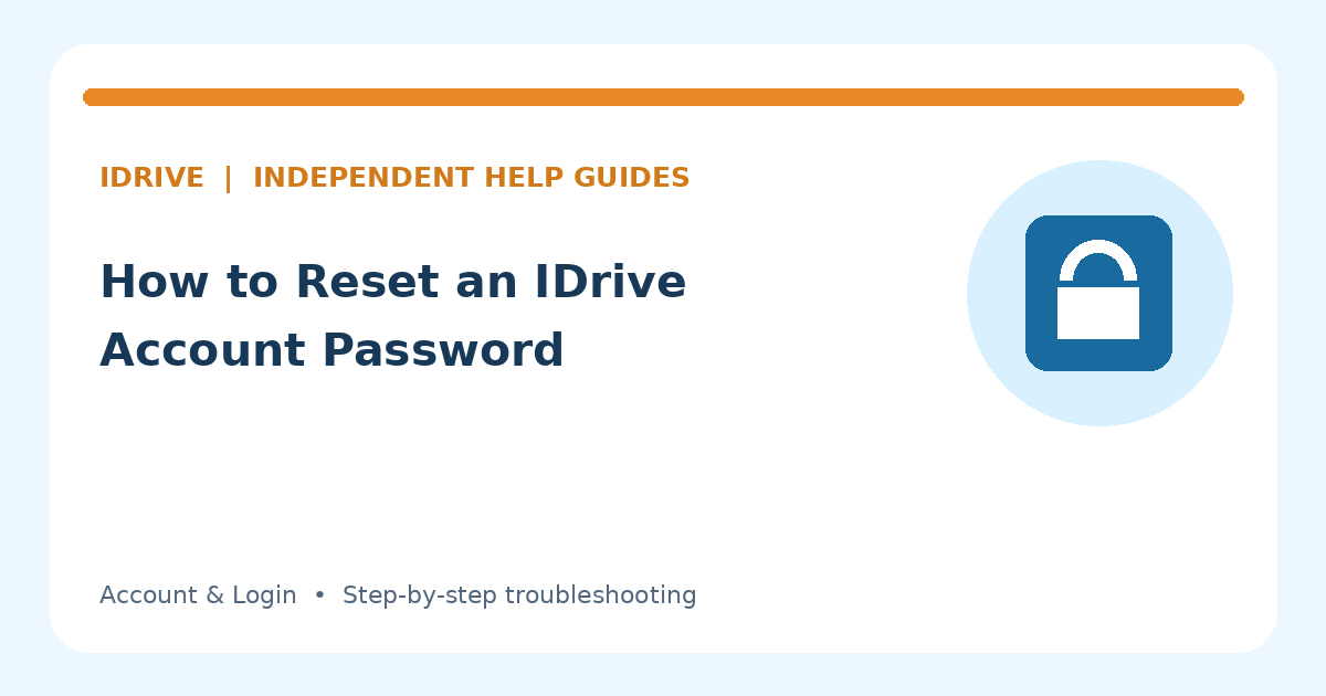 Illustration for How to Reset an IDrive Account Password