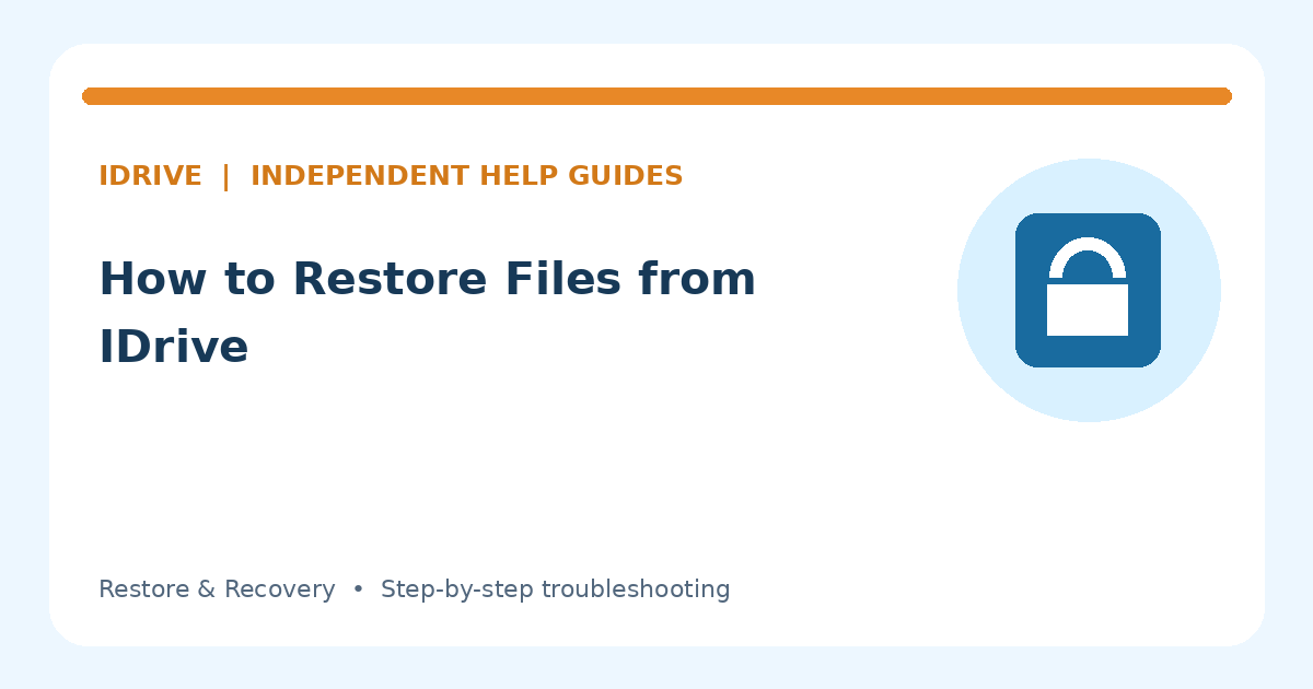 Illustration for How to Restore Files from IDrive