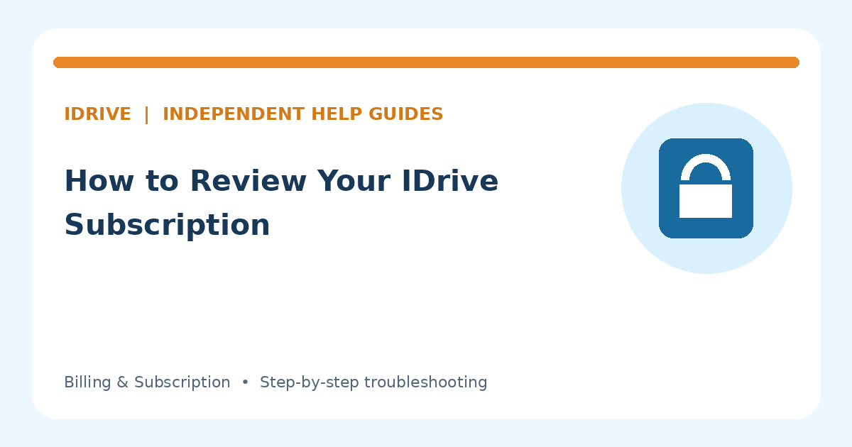 Illustration for How to Review Your IDrive Subscription