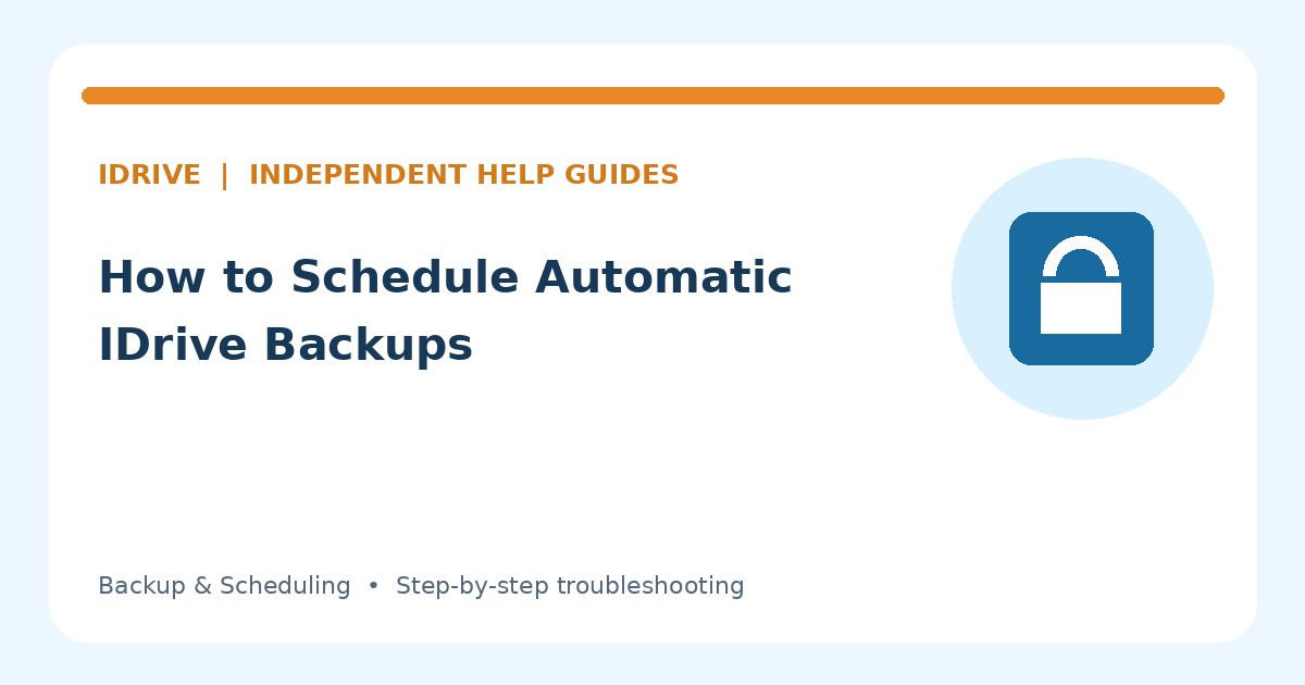 Illustration for How to Schedule Automatic IDrive Backups