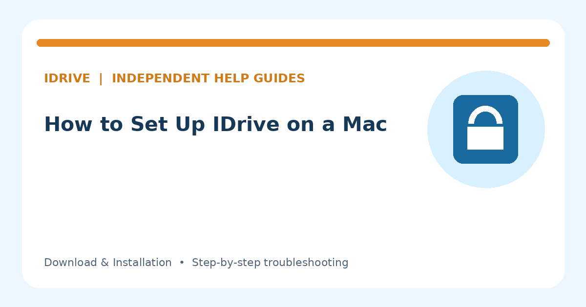 Illustration for How to Set Up IDrive on a Mac