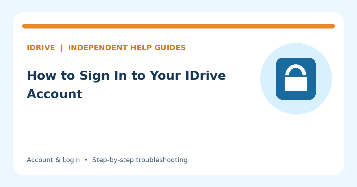Illustration for How to Sign In to Your IDrive Account