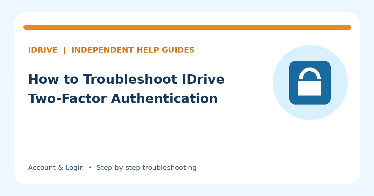 Illustration for How to Troubleshoot IDrive Two-Factor Authentication