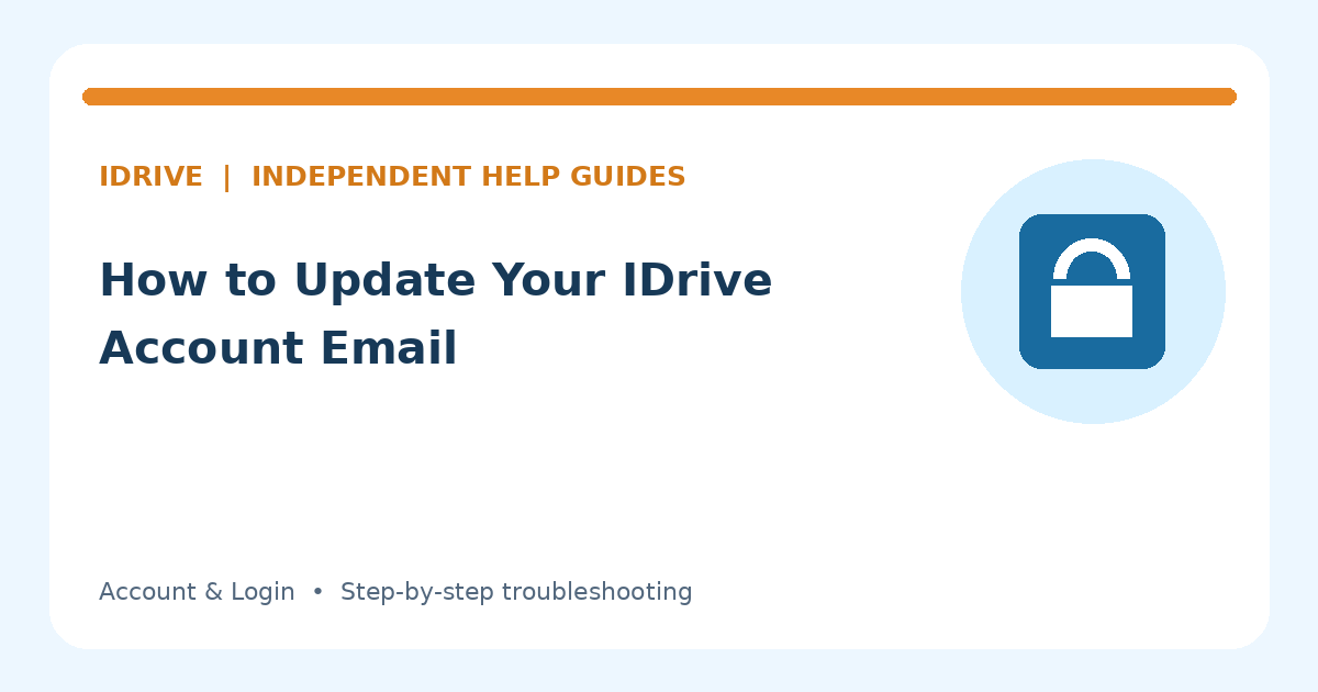 Illustration for How to Update Your IDrive Account Email