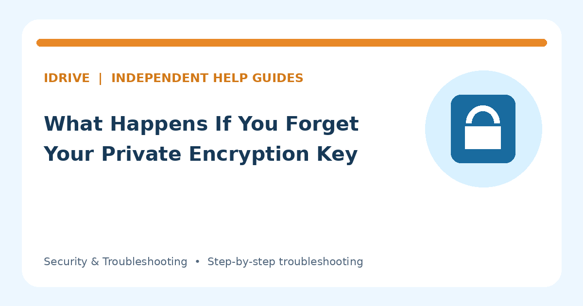 Illustration for What Happens If You Forget Your Private Encryption Key