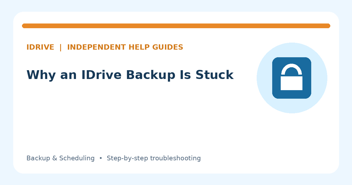 Illustration for Why an IDrive Backup Is Stuck