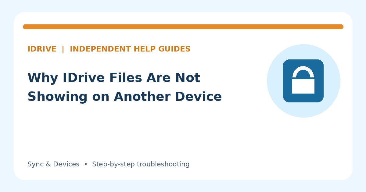 Illustration for Why IDrive Files Are Not Showing on Another Device